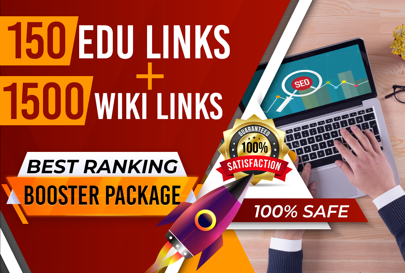 Best/trusted 150 EDU + 1500 WIKI link 100% Safe ranking package