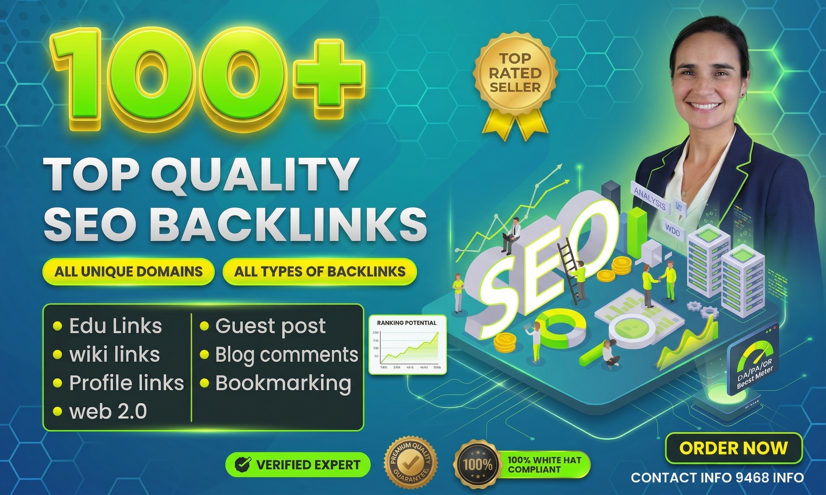 Rank Higher: 100+ Manual High Authority Link Building Package
