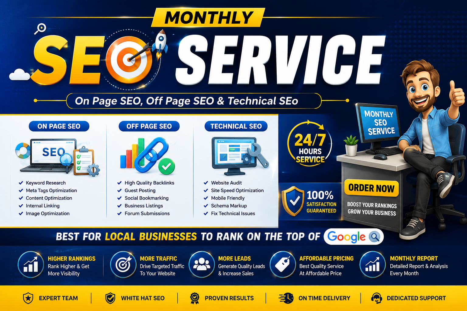 Monthly SEO Service with Guaranteed Page 1 Ranking