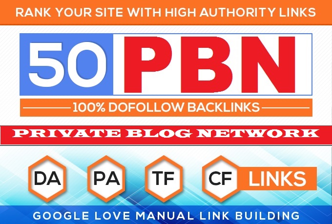 Build 50 HomePage PBN All .COM Domains Backlinks All Dofollow links