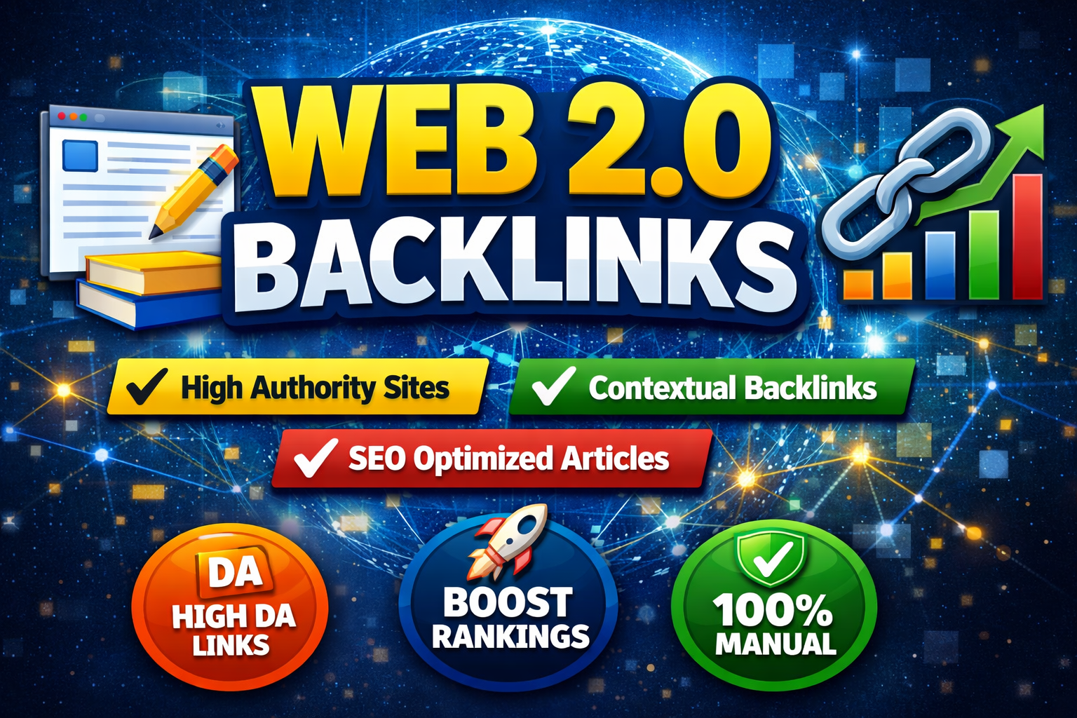 do safe 200 Web 2.0 article directory backlinks SEO Boost
