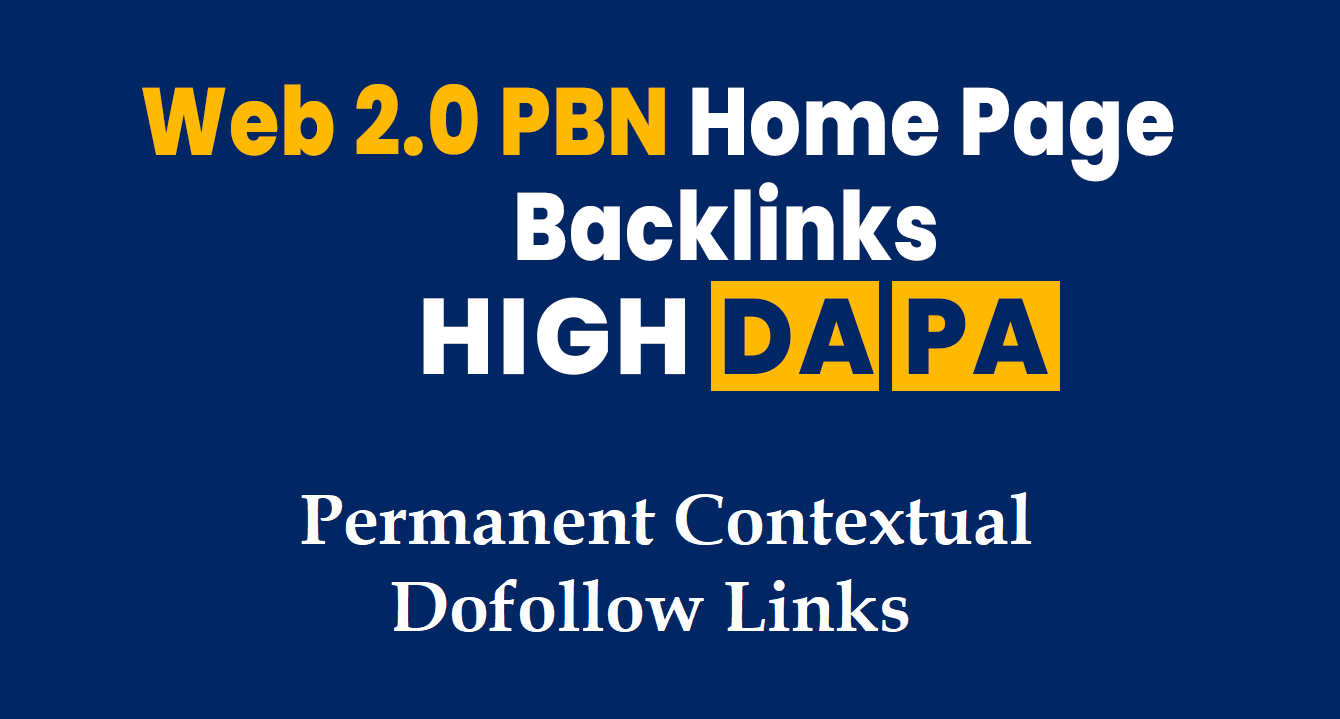 100+ PBN Web2.0 | HQ Homepage SEO backlinks in 24hrs