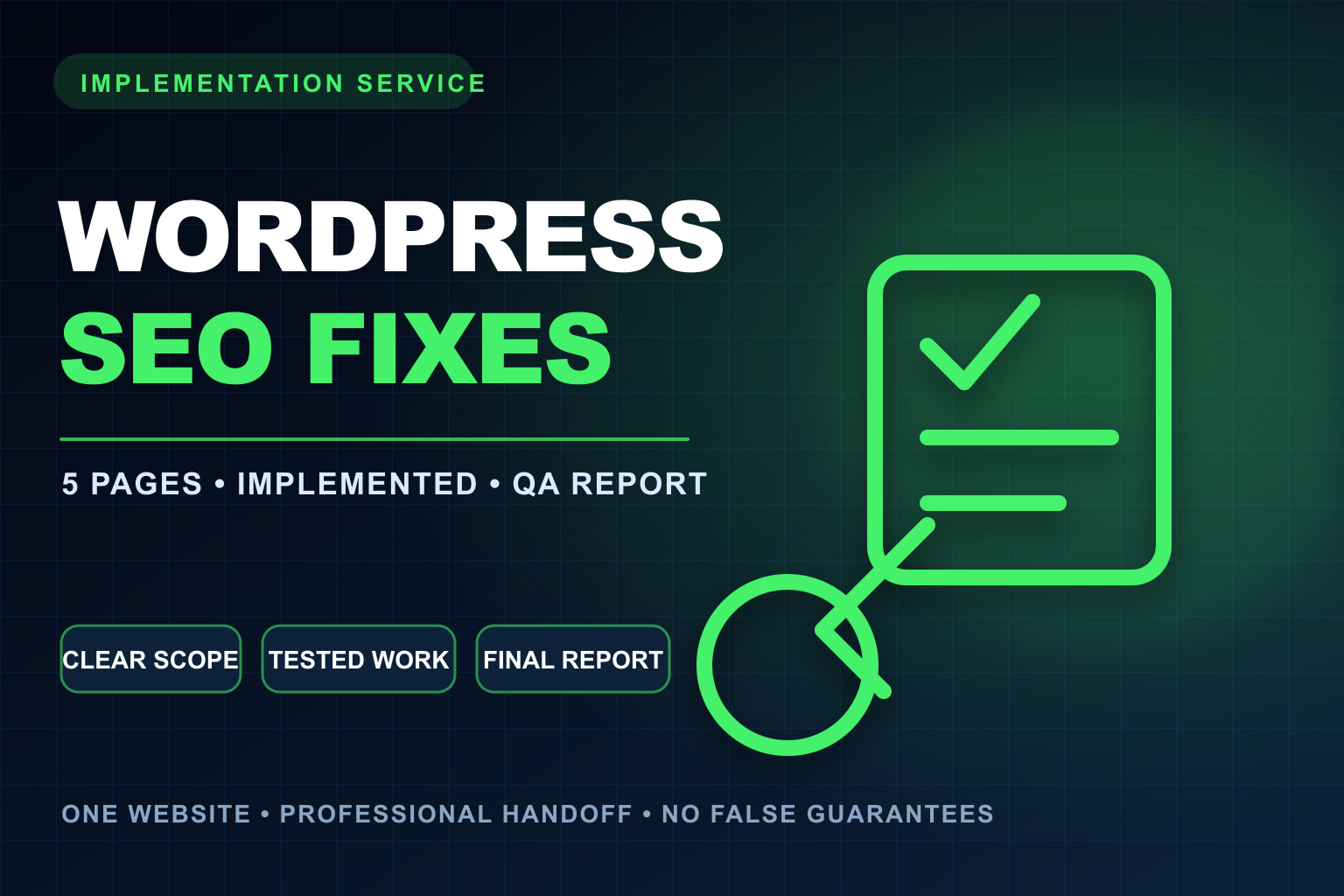 I will fix technical and on page SEO on 5 WordPress pages