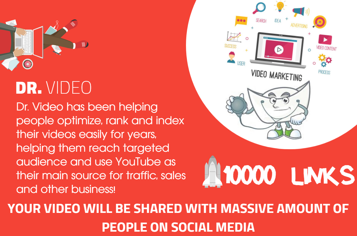 Video SEO - 10,000 MIXED TYPE OF LINKS FOR YOUR VIDEO - Embeds, High Authority Signals, Backlinks