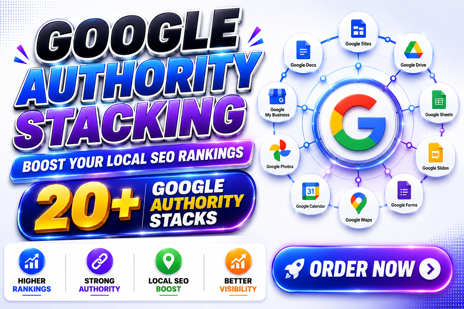 I will boost ranking by 5 google entity stacking permanent backlinks