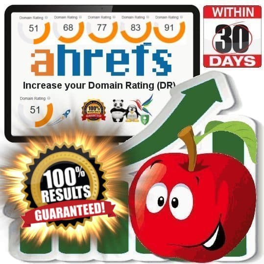 Domain Rating Boost to DR50+ - DR60+ - DR70+ or DR80+