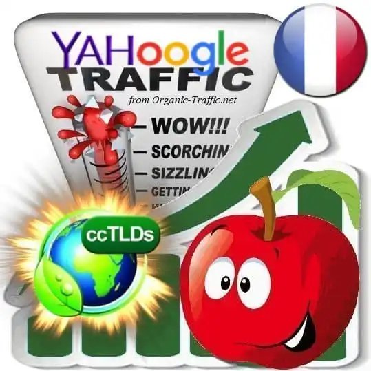 France Organic Traffic from Google.fr + Yahoo! France