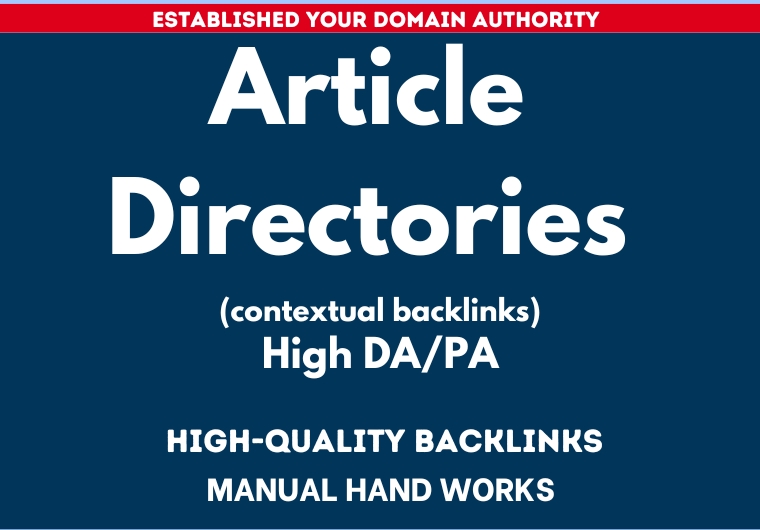Create 300 Article directories contextual backlinks T...