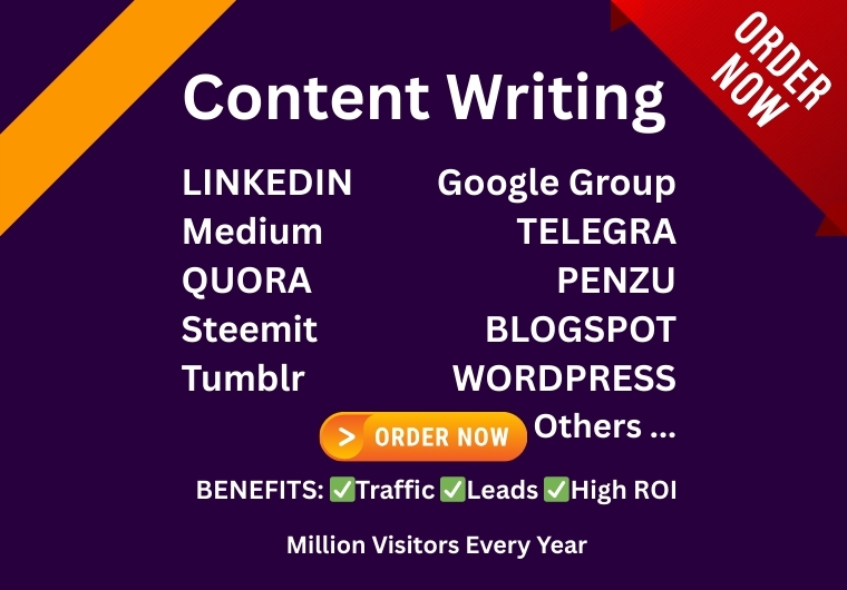 Write Publish Manual 20X content writing on any Tumblr Linkedin Quora