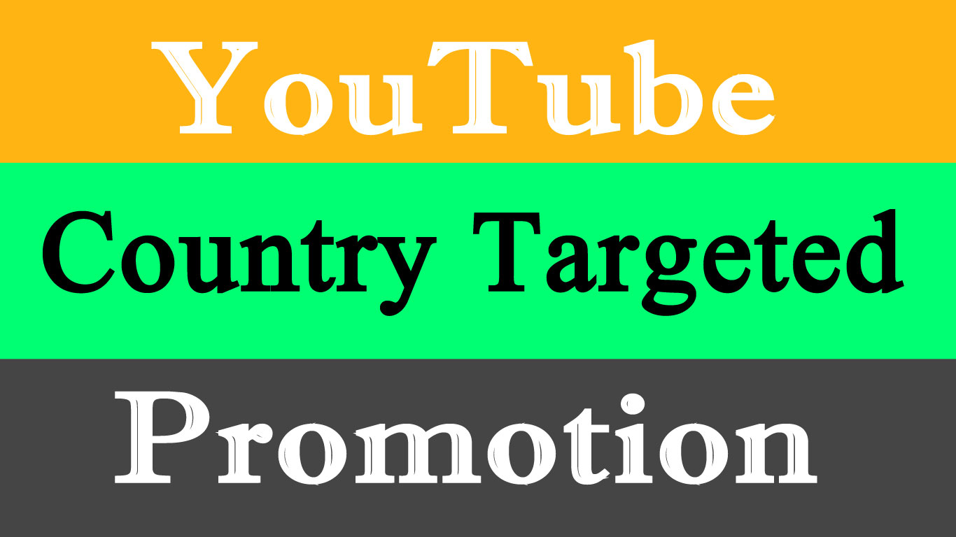 1000 Targeted YouTube video Promotion in USA,  UK,  Italy,  Australia,  CANADA Etc via Real Ads