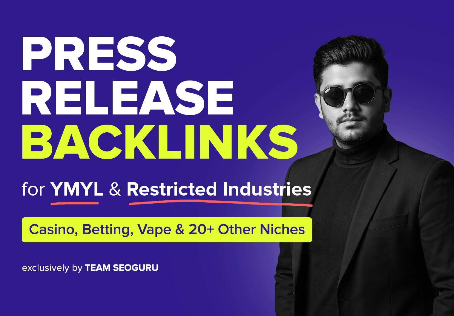 200+ PRESS RELEASE BACKLINKS for Casino, Betting, Vape - DA30-80 Sites, Copywriting Included