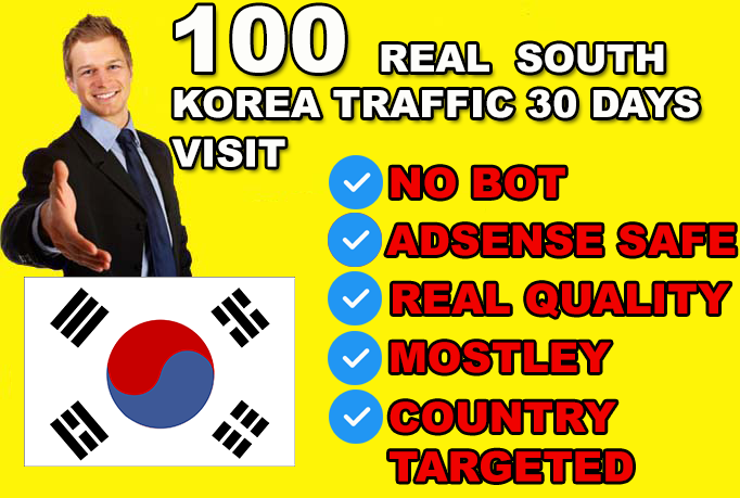 targeted south korea real traffic with low bounce rat...