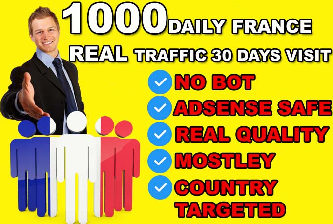 1000 Daily Website Visitors for 30 Days &ndash; France Targeted Traffic