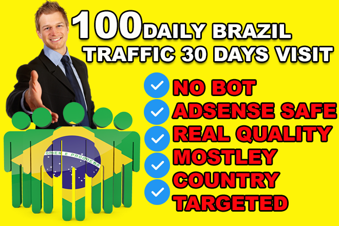 targeted Brazil visitors DAILY for 30 days