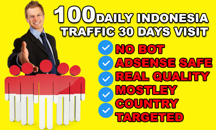 Real Indonesia Website Traffic visitors