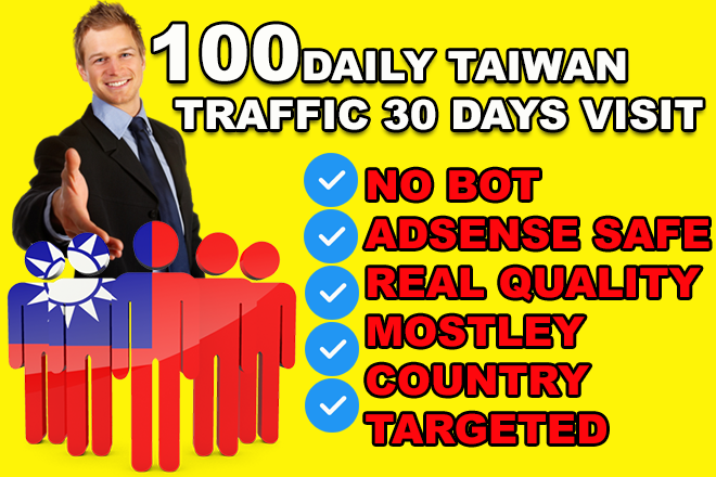 Send 100 Daily Taiwan Visitors to Your Website for 30...