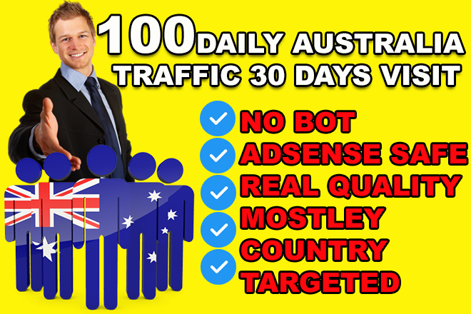 Get 100 Daily Australian Website Visitors for 30 Days...