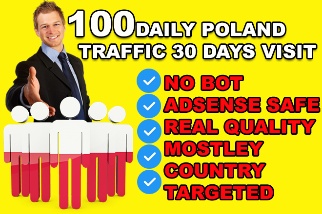 100 Daily Poland Traffic &ndash; Real Website Visitors &ndash; 30 Days