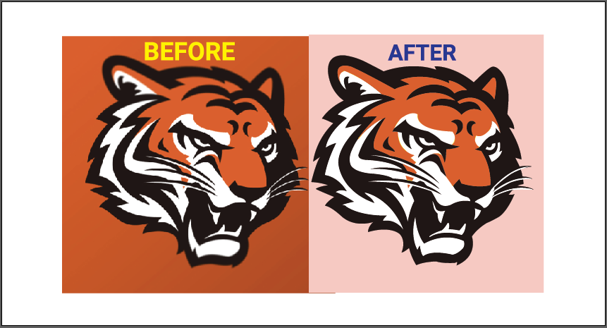 Vectorize raster logo or image to a high resolution.