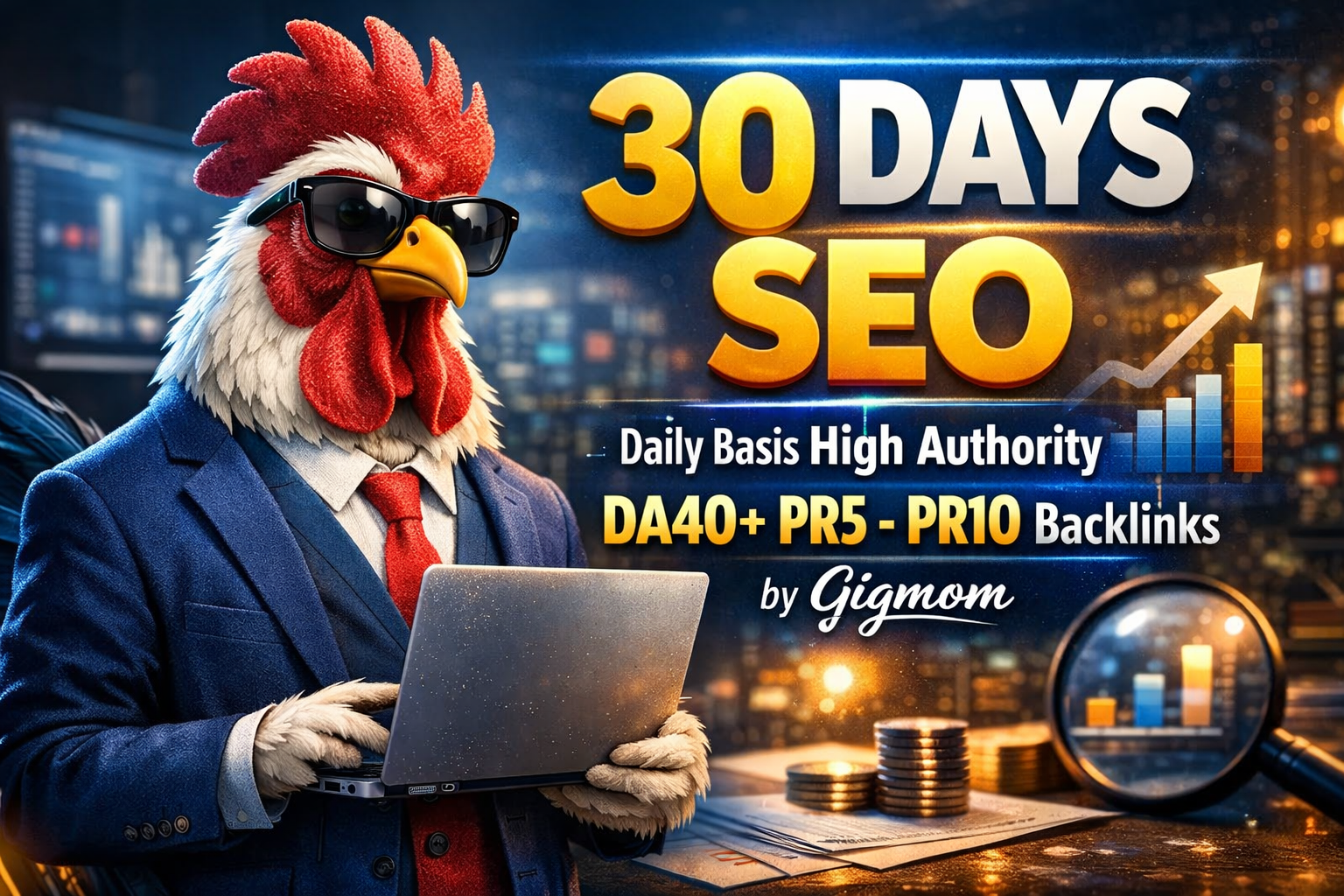 Rank Rooster P1 - 30 Days SEO - Daily Basis 300 High Authority(DA40+) PR5-PR10 Backlinks
