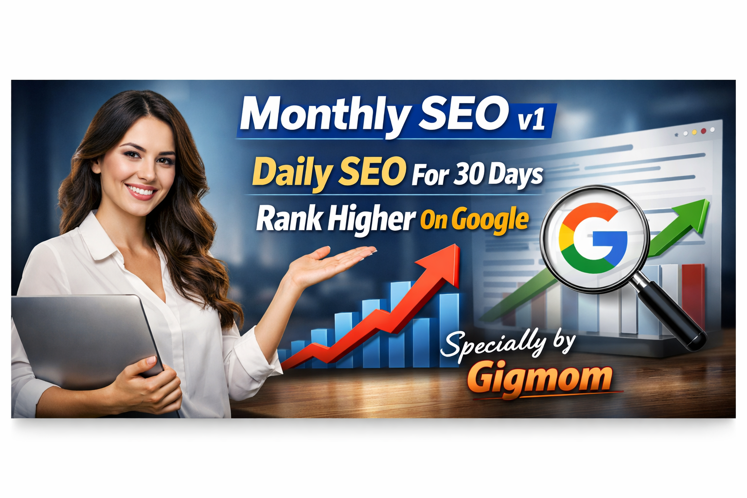 Monthly SEO v1 - Daily SEO For 30 Days - Rank Higher On Google