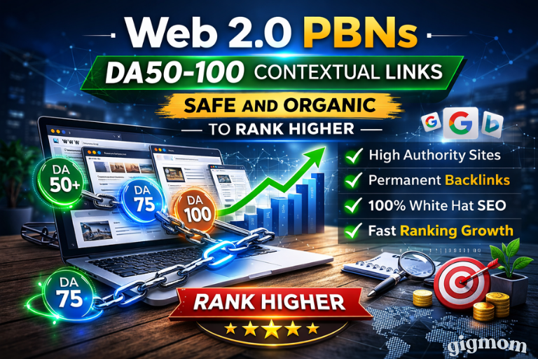 30 Web 2.0 PBNs - DA50-100 Contextual Links - Safe an...