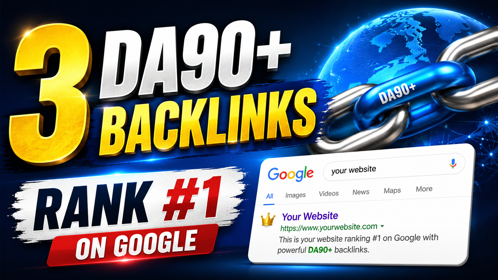 3 DA90+ Backlinks &ndash; Rank #1 on Google FAST