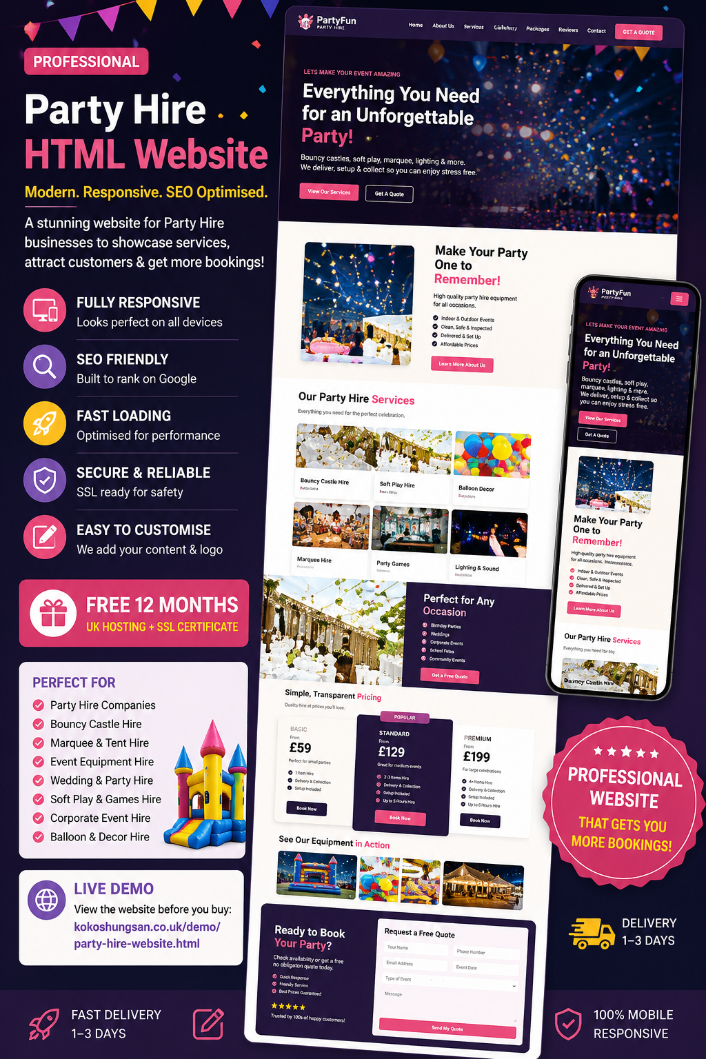 I will provide a professional responsive business website