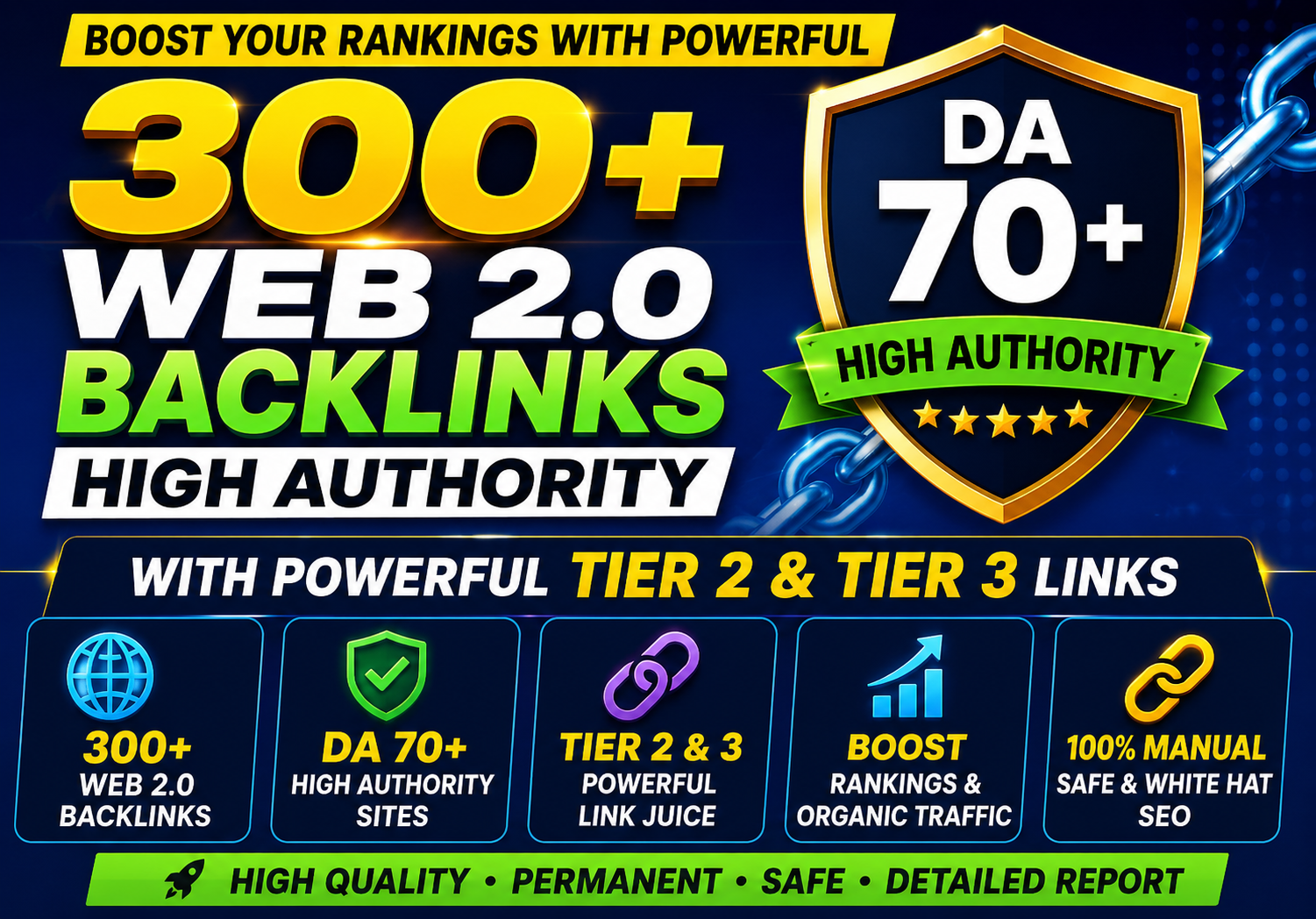 I Will Build 300+ High Authority DA70+ Web 2.0 Backli...