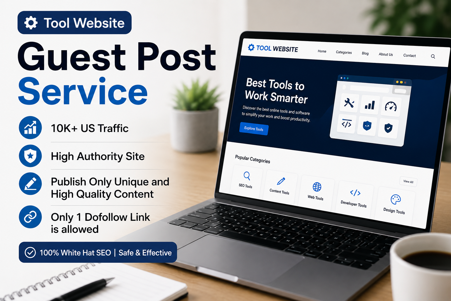 Publish a Guest Post on Tools Website with 10K US Traffic