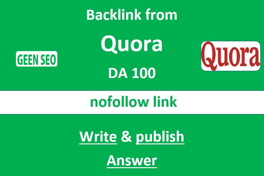 Write, Publish and get Quora backlink from answer (250words) with your keyword