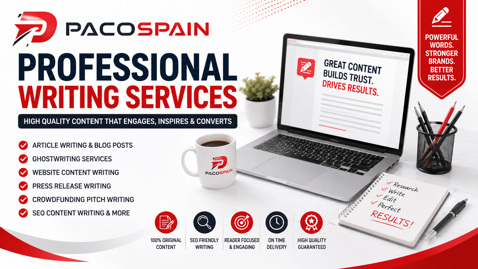 Writing Services For Businesses, Websites & prom...