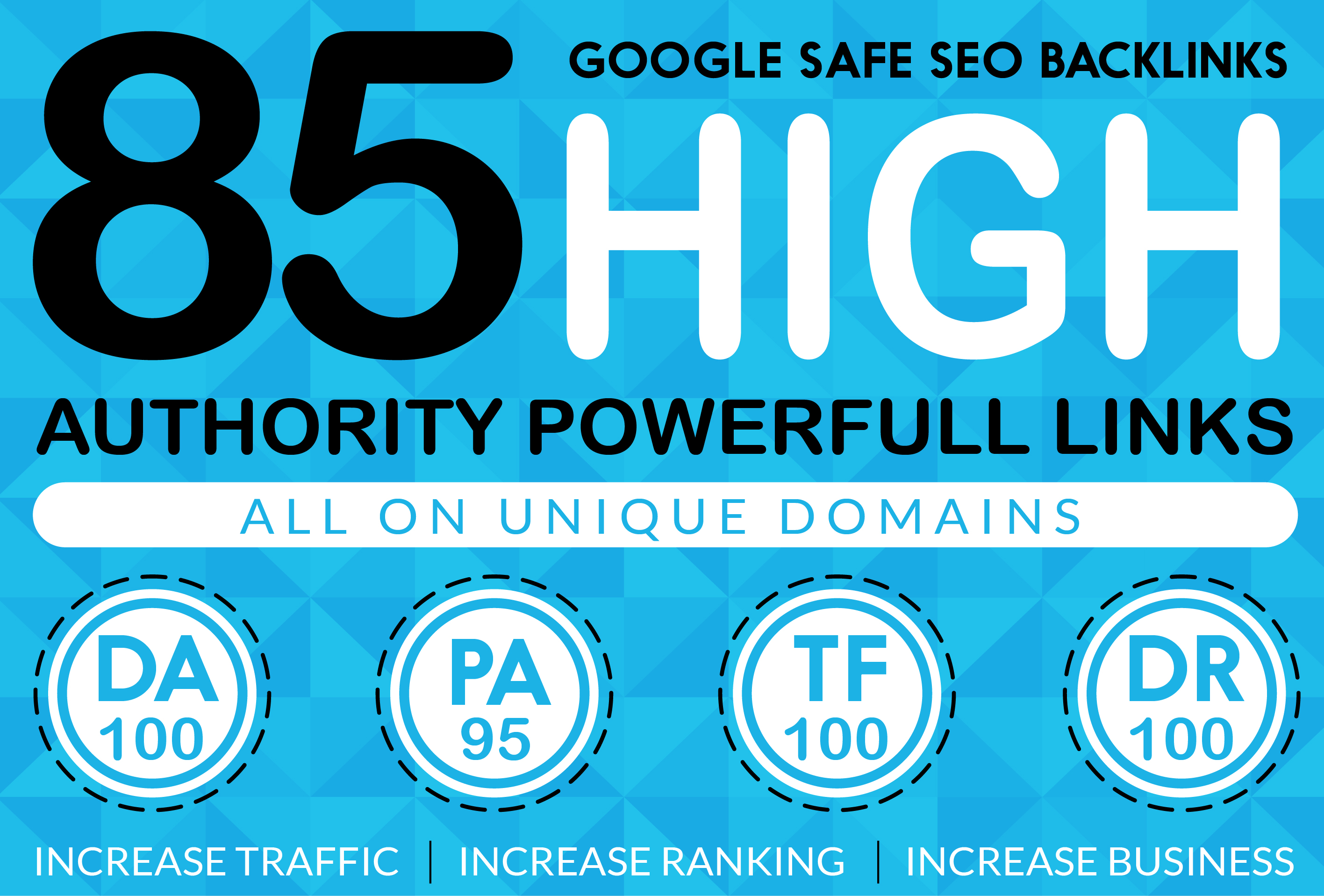 I will manually build 85 DA up to 95 plus profile BACKLINKS 