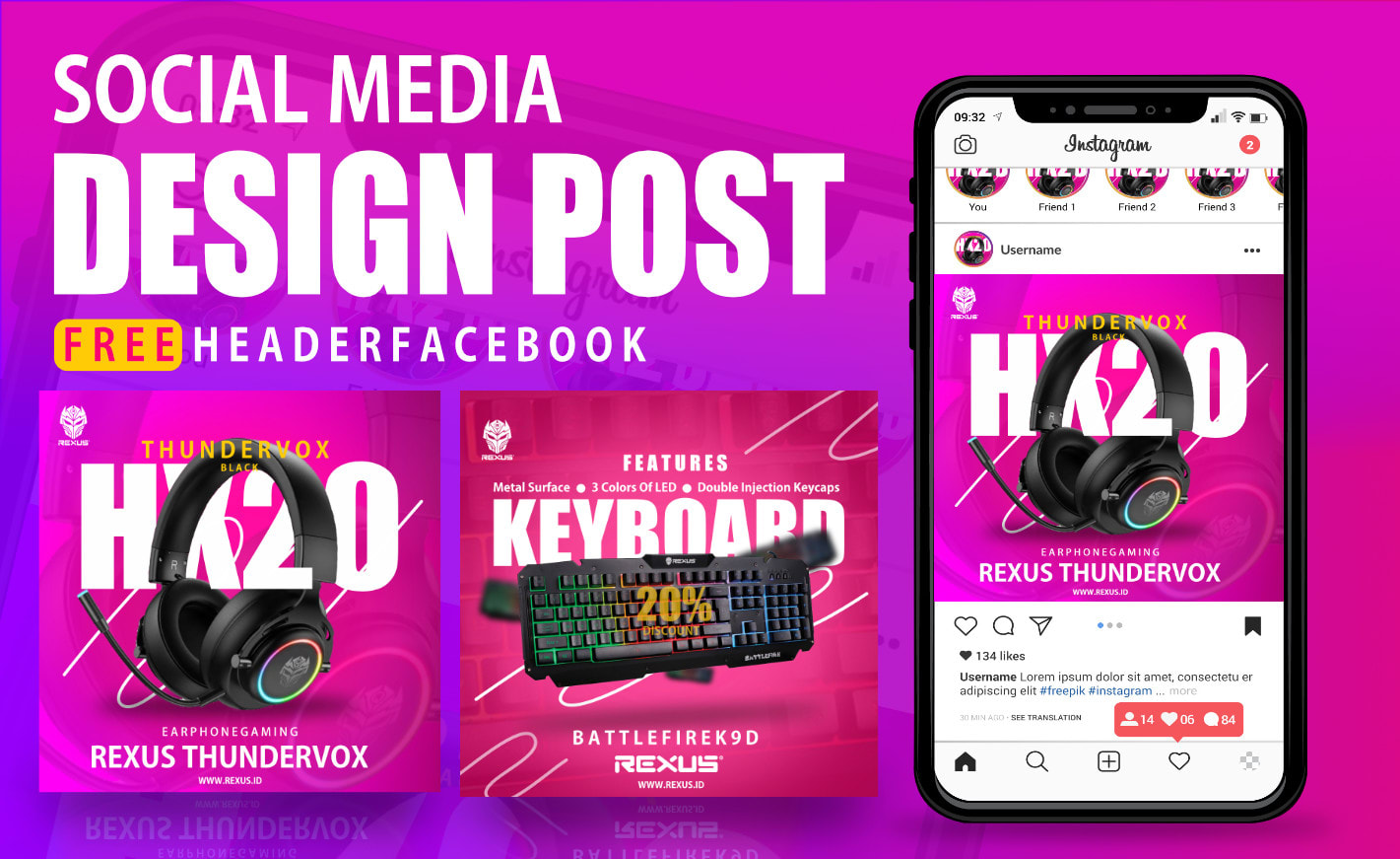 I will premium quality social media designs for you