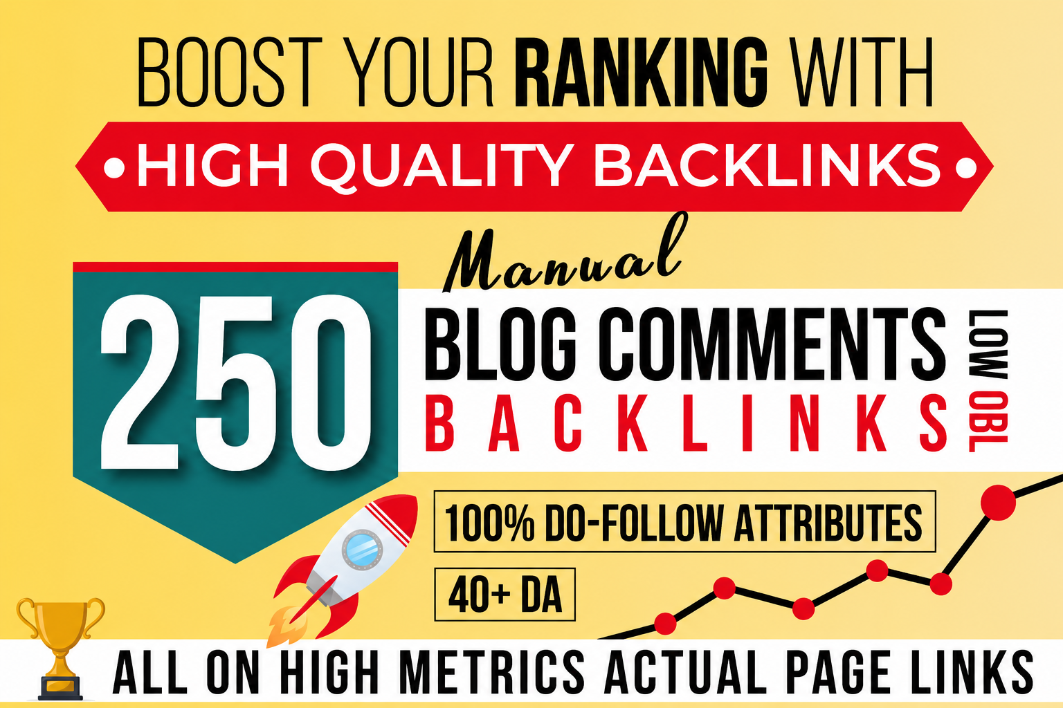 do 250 high pa da blog comments backlinks manually