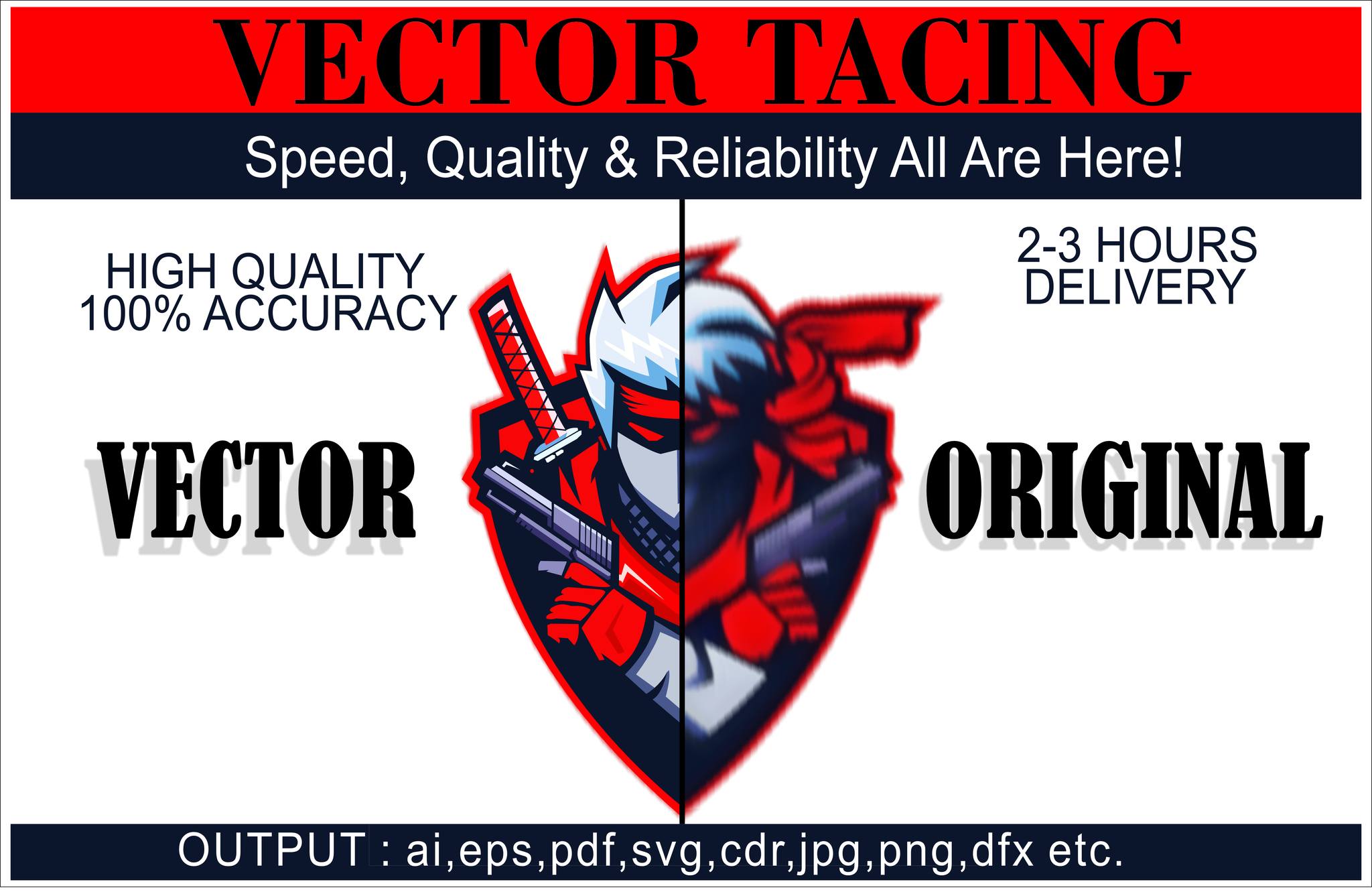 I will do vector tracing, recreate, redraw logo, c...