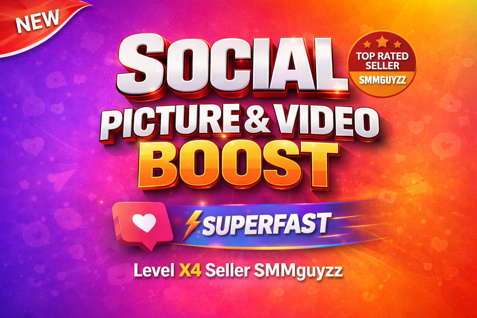Social Picture OR Video HQ Boost Service
