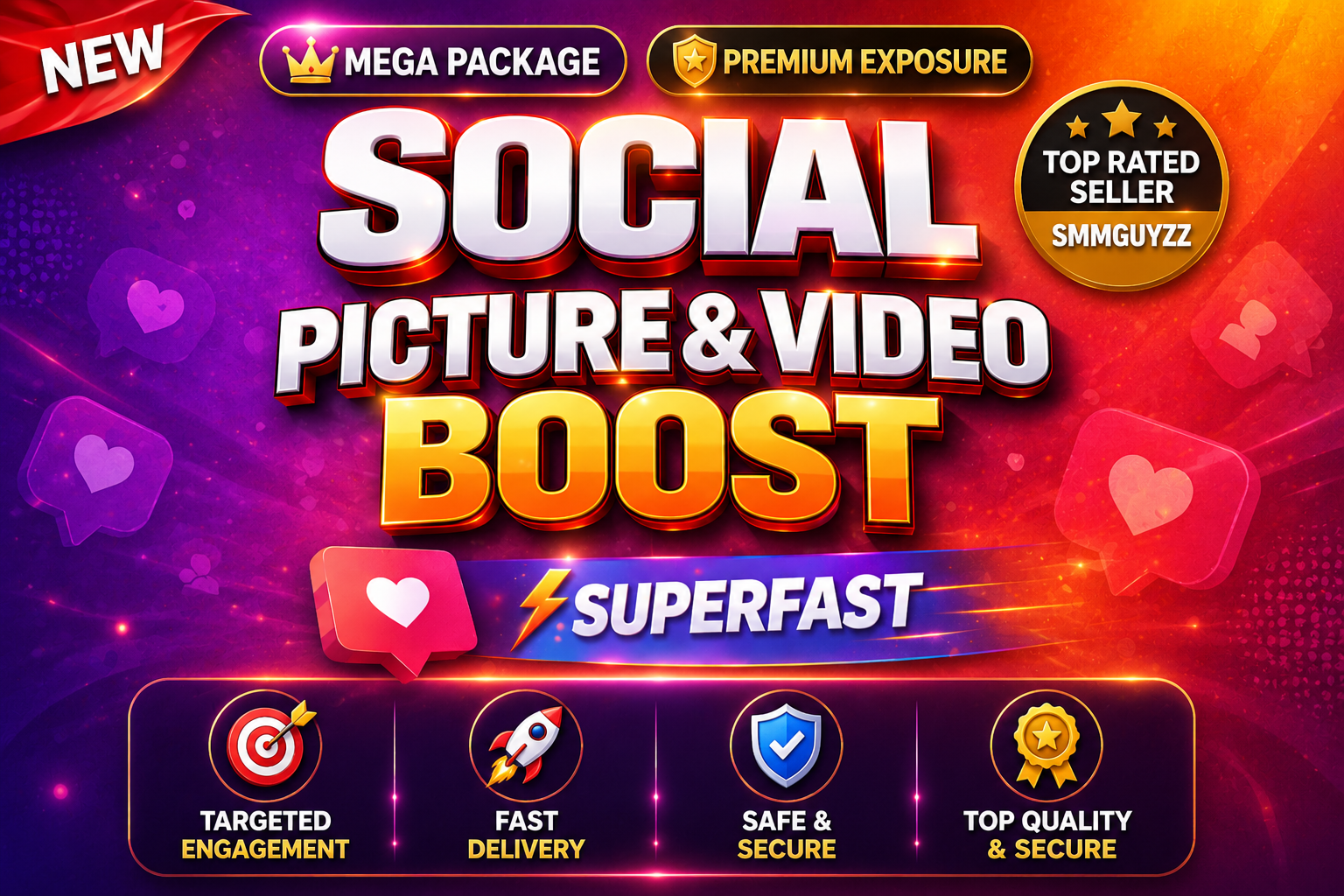 Get Real Social Picture OR Video Super Instant Booste...