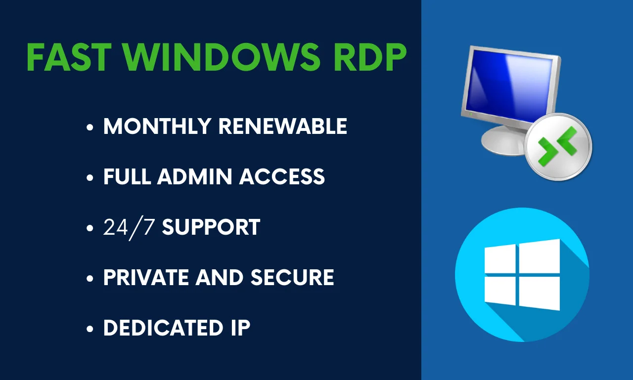Renewable Windows 10/11 Rdp Vps Desktop 4gb ram 100gb ssd 30 days 