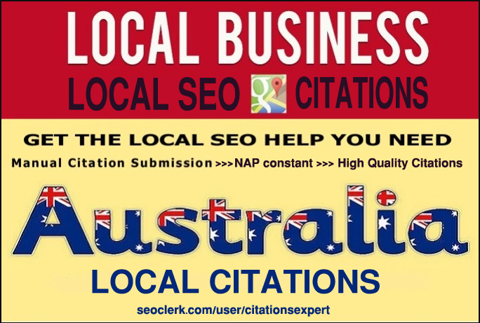Do Manually TOP 50 Live Local Citations for Australia...