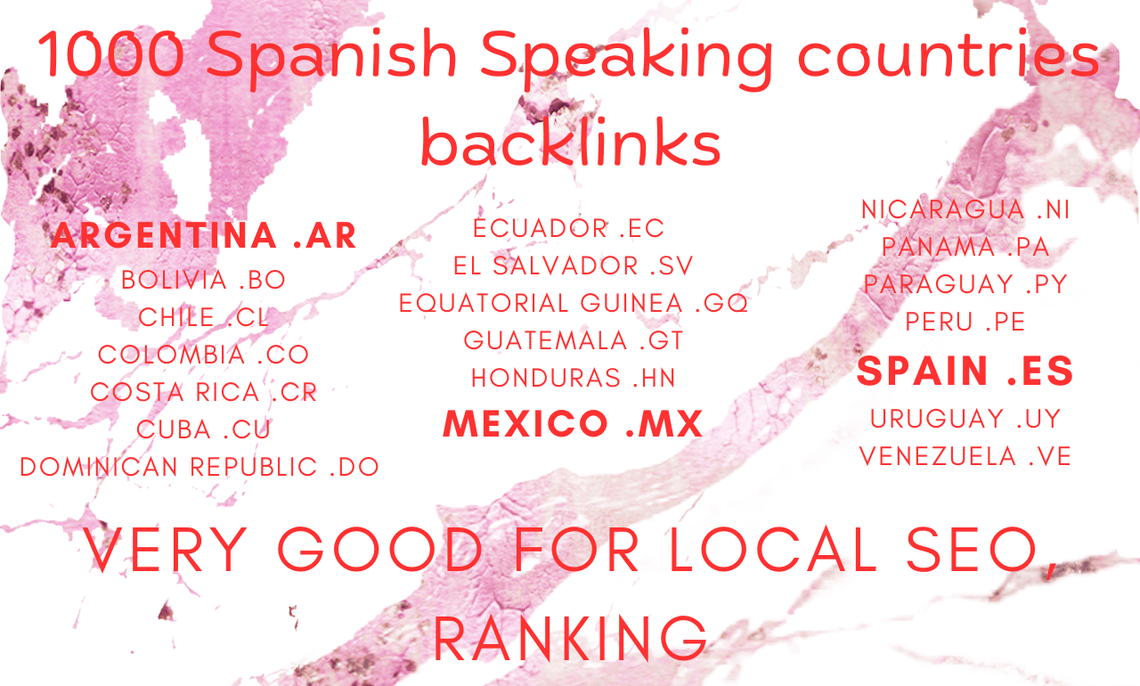 1000 backlinks from spanish speaking countries