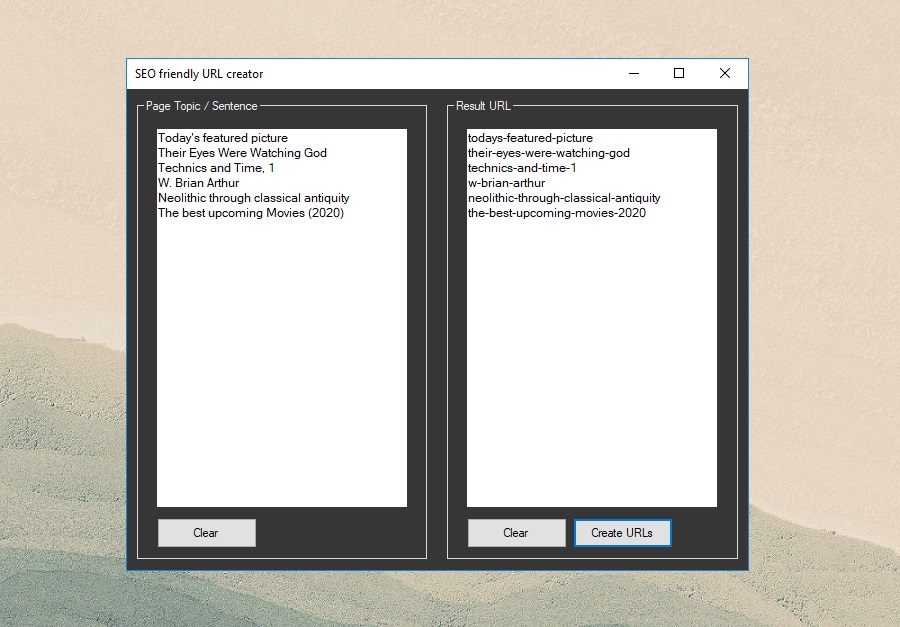 [[[SEO Friendly URL Creator]]]