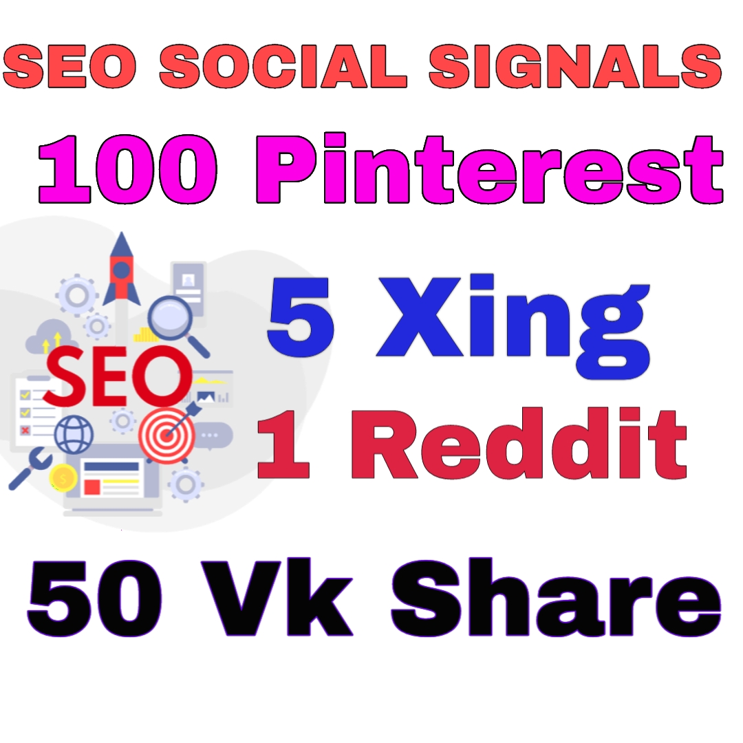 100 Pinterest and 50 Vk Share 5 Xing 1 Reddit Boost Y...