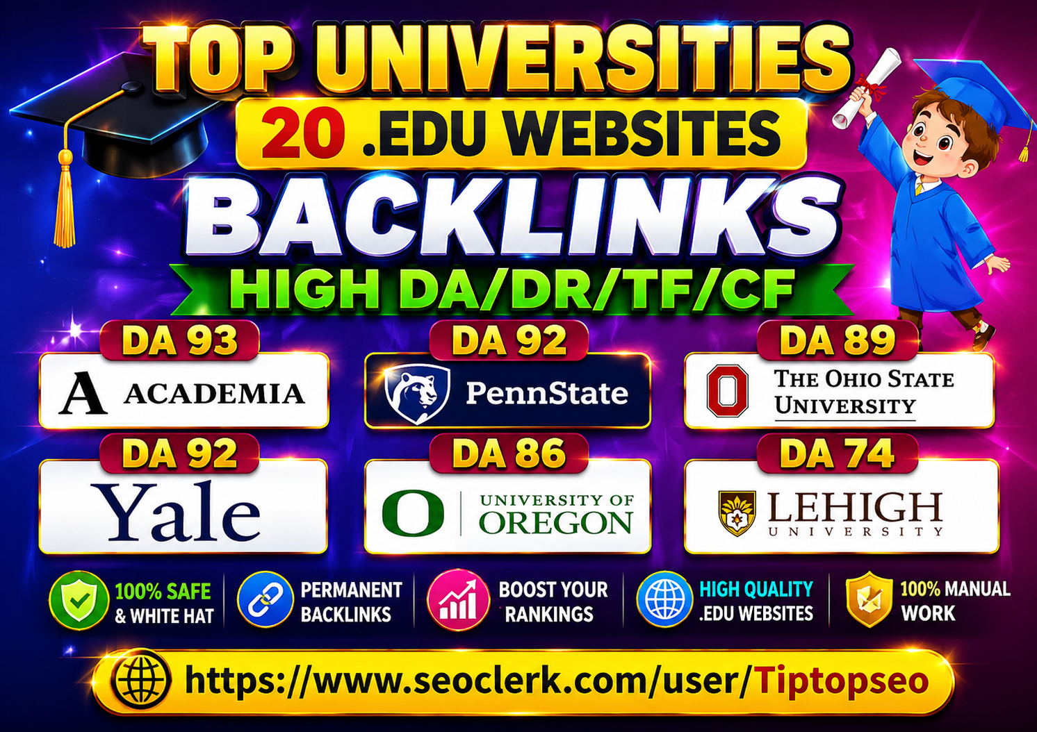 Top 20 Authority UNI/College/org/Note/book backlinks ...