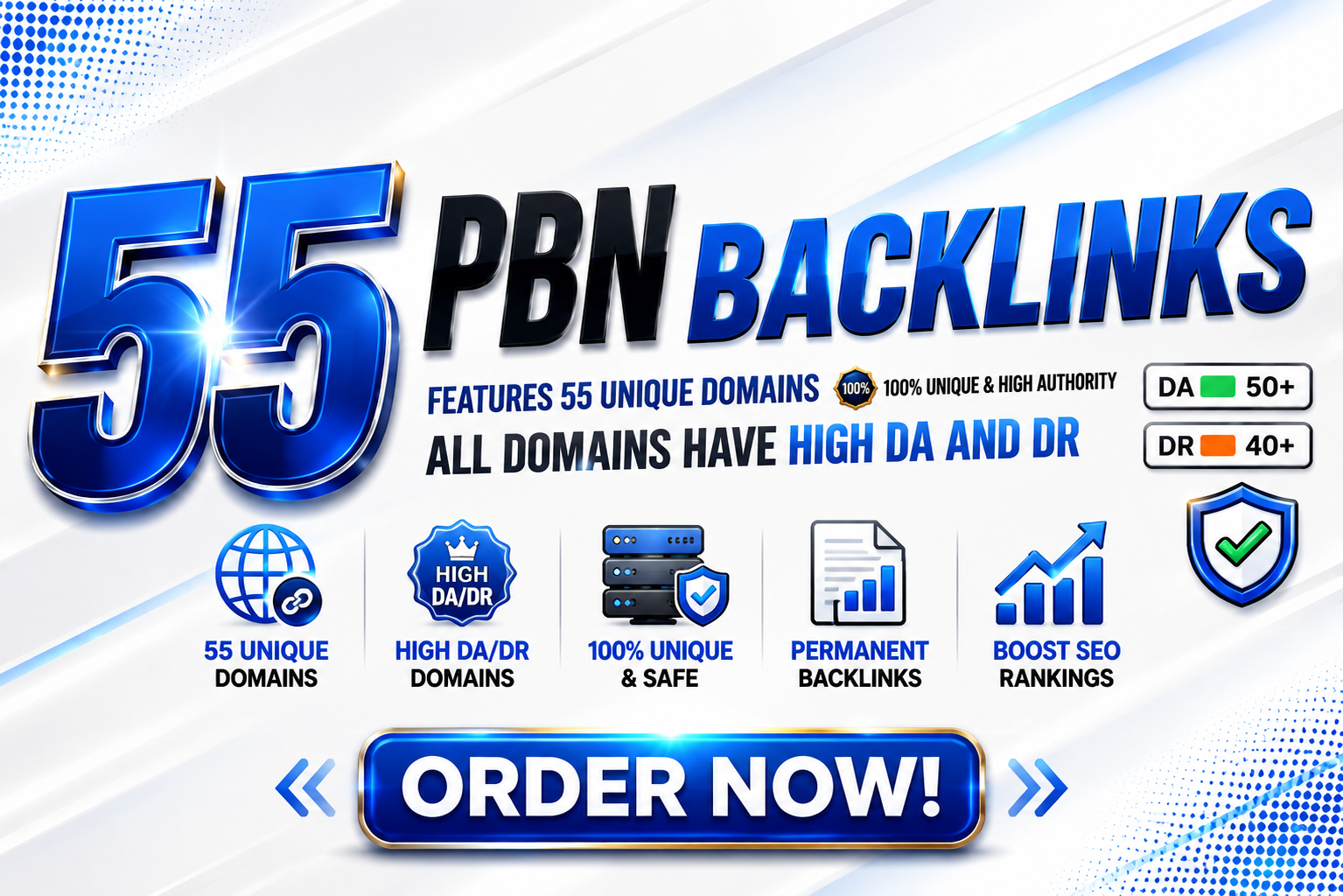 I will do HQ 55 high authority pbn backlinks for fast website ranking 
