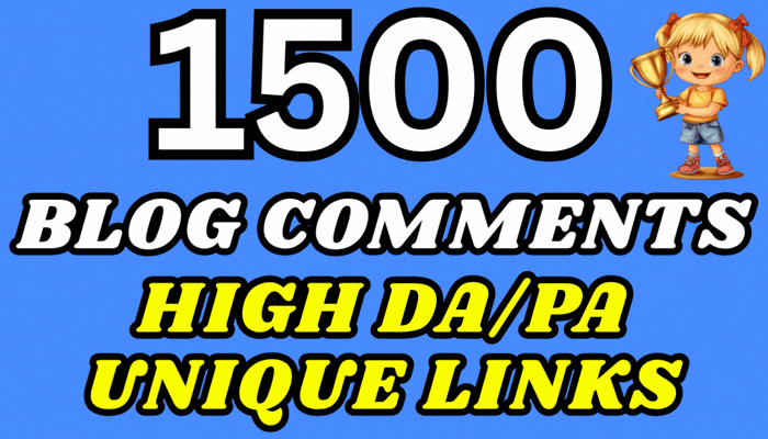 I will create unique 1500 blog comment backlnks