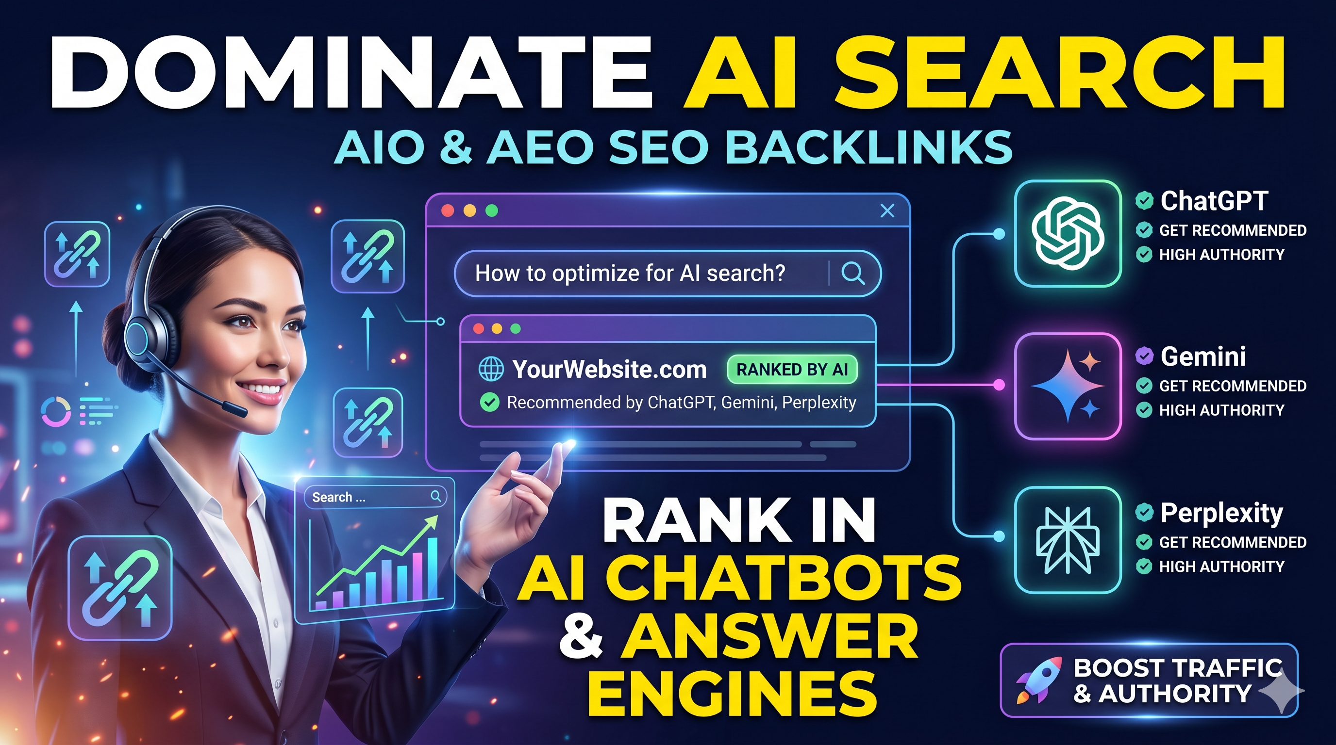 I will build AIO and AEO SEO backlinks to rank on ChatGPT, Gemini, and Perplexity