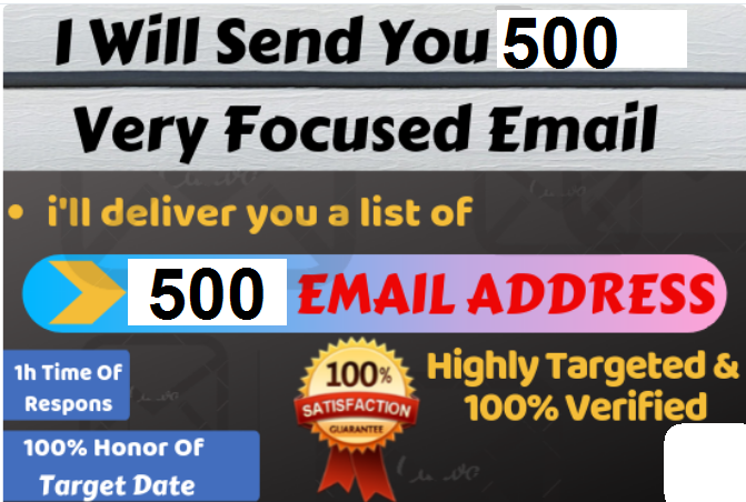 I Will Create Targeted Audience 500 Email List For Email Marketing !!