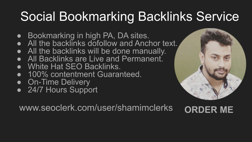 I will build 20 high da do follow social bookmarking ...