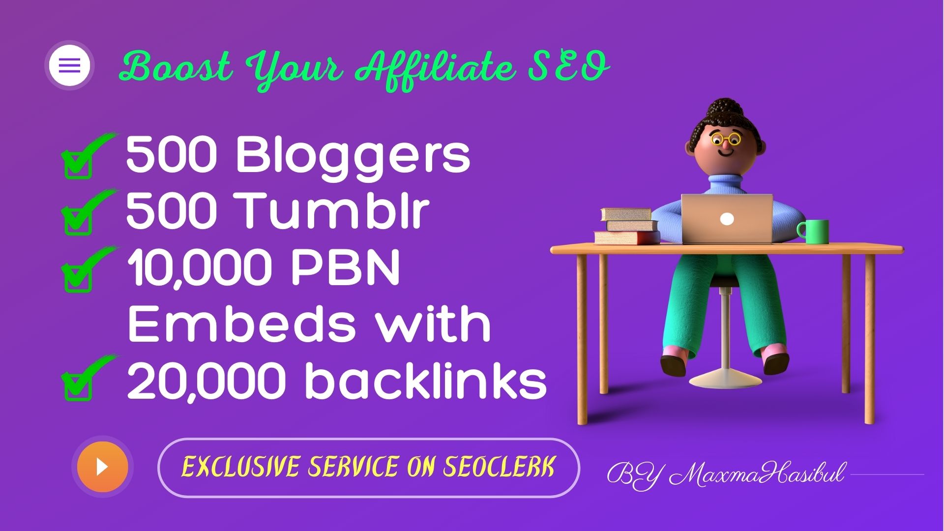 Affiliate SEO Embeds on 500 Blogger, 500 Tumblr, 5 Weebly 10k PBN Blog Embeds with 20,000 Backlinks